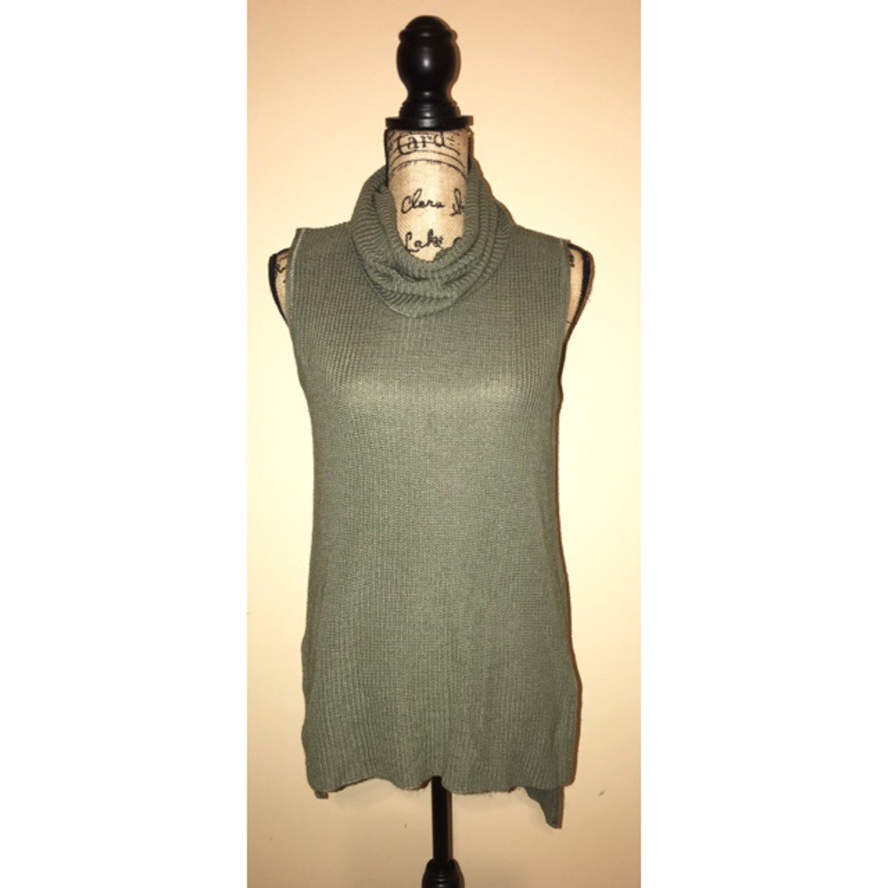 Cowl neck sweater tank